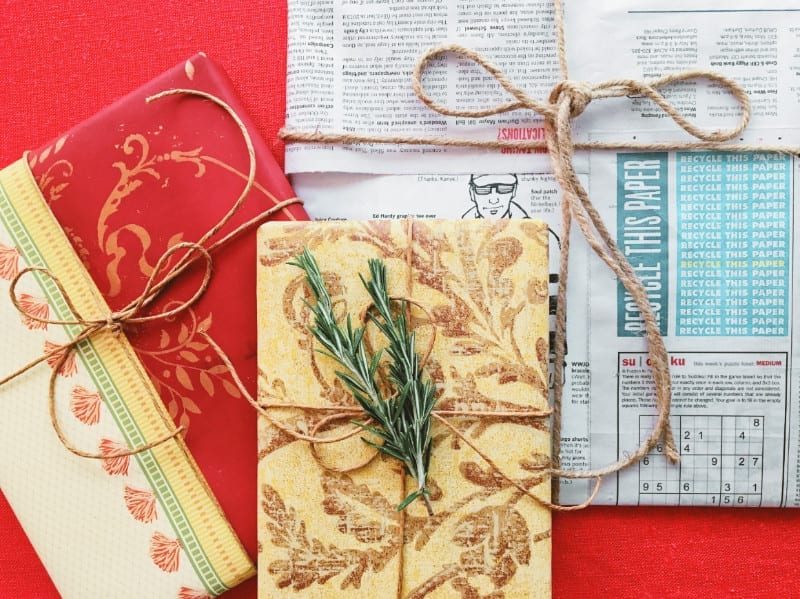 Wrapping Paper Ideas - Reusing Trash To Wrap Gifts - Reuse Grow Enjoy