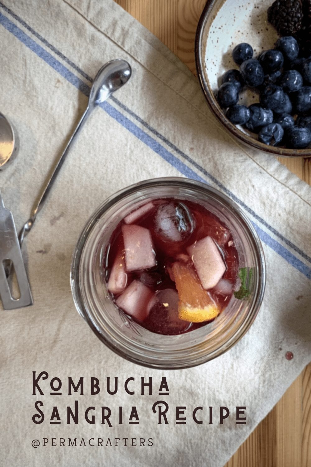 Kombucha Sangria Recipe | Homemade Cocktail Pinterest